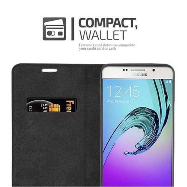 Cadorabo Hoesje geschikt voor Samsung Galaxy A7 2016 in KOFFIE BRUIN - Beschermhoes Case magnetische sluiting Cover