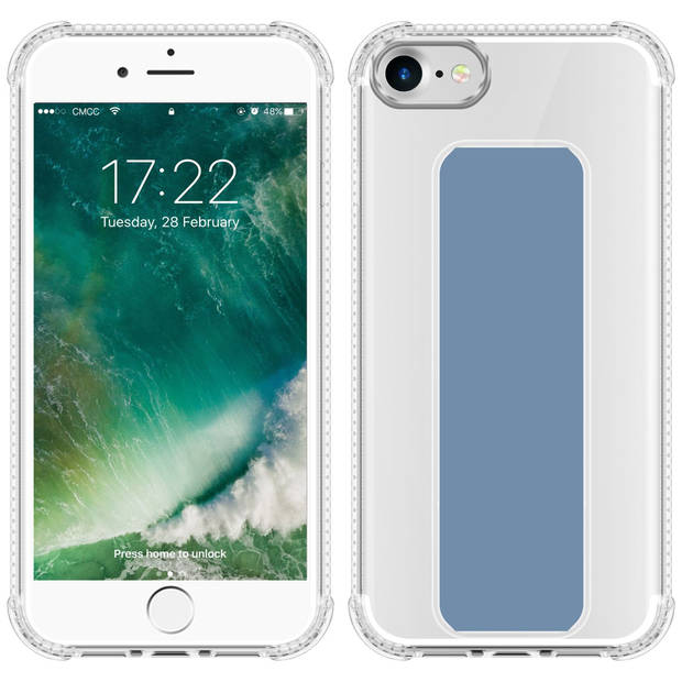Cadorabo Hoesje geschikt voor Apple iPhone 7 / 7S / 8 / SE 2020 Cover in LICHTBLAUW - Beschermhoes TPU silicone Case met