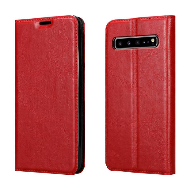 Cadorabo Hoesje geschikt voor Samsung Galaxy S20 PLUS in APPEL ROOD - Beschermhoes Case magnetische sluiting Cover