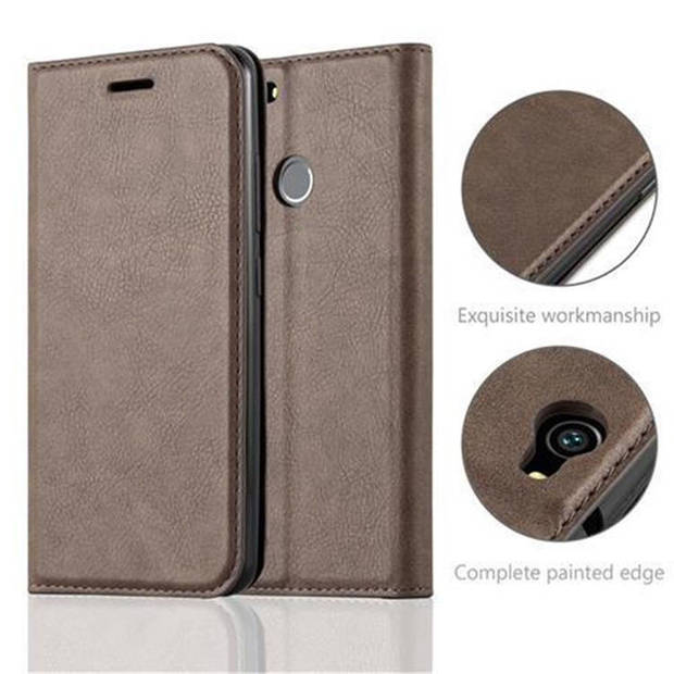 Cadorabo Hoesje geschikt voor Huawei NOVA in KOFFIE BRUIN - Beschermhoes Case magnetische sluiting Cover