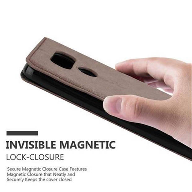Cadorabo Hoesje geschikt voor LG G6 in KOFFIE BRUIN - Beschermhoes Case magnetische sluiting Cover