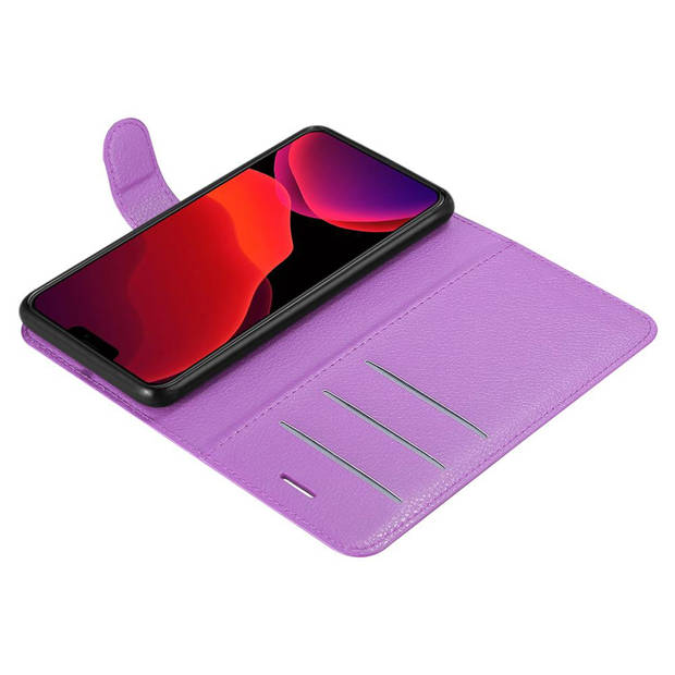 Cadorabo Hoesje geschikt voor Apple iPhone 12 MINI in MANGAAN PAARS - Beschermhoes Cover magnetische sluiting Case