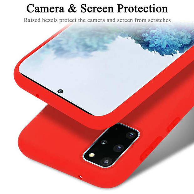 Cadorabo Hoesje geschikt voor Samsung Galaxy S20 PLUS Case in LIQUID ROOD - Beschermhoes TPU silicone Cover