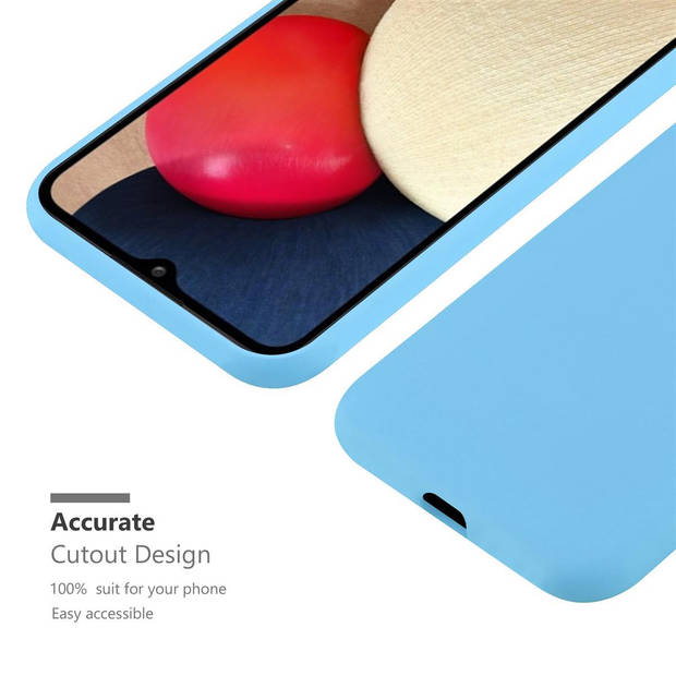 Cadorabo Hoesje geschikt voor Samsung Galaxy A02s in CANDY BLAUW - Beschermhoes TPU silicone Case Cover