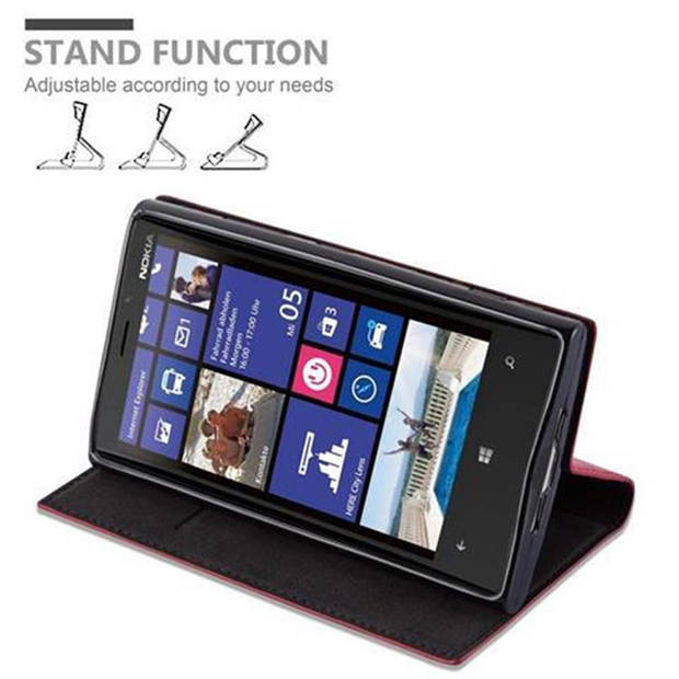 Cadorabo Hoesje geschikt voor Nokia Lumia 920 in APPEL ROOD - Beschermhoes Case magnetische sluiting Cover