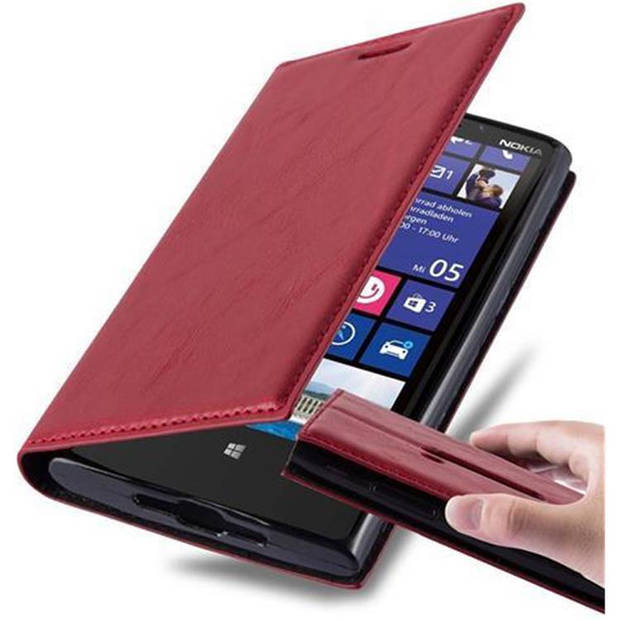 Cadorabo Hoesje geschikt voor Nokia Lumia 920 in APPEL ROOD - Beschermhoes Case magnetische sluiting Cover