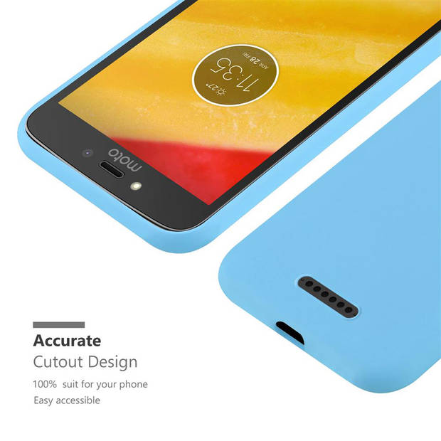 Cadorabo Hoesje geschikt voor Motorola MOTO C PLUS in CANDY BLAUW - Beschermhoes TPU silicone Case Cover