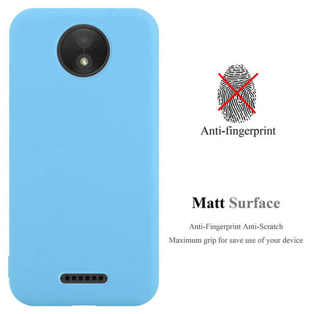 Cadorabo Hoesje geschikt voor Motorola MOTO C PLUS in CANDY BLAUW - Beschermhoes TPU silicone Case Cover