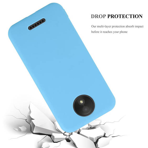 Cadorabo Hoesje geschikt voor Motorola MOTO C PLUS in CANDY BLAUW - Beschermhoes TPU silicone Case Cover