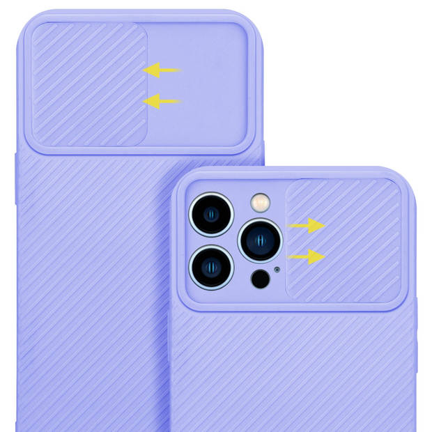 Cadorabo Hoesje geschikt voor Apple iPhone 13 PRO MAX in Bonbon Paars - Beschermhoes TPU-silicone Case Cover