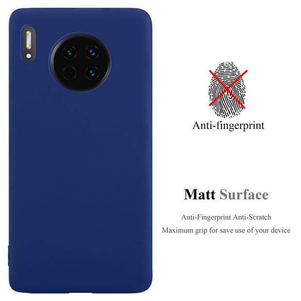 Cadorabo Hoesje geschikt voor Huawei MATE 30 in CANDY DONKER BLAUW - Beschermhoes TPU silicone Case Cover