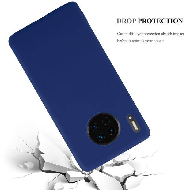 Cadorabo Hoesje geschikt voor Huawei MATE 30 in CANDY DONKER BLAUW - Beschermhoes TPU silicone Case Cover