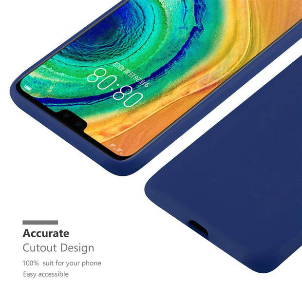 Cadorabo Hoesje geschikt voor Huawei MATE 30 in CANDY DONKER BLAUW - Beschermhoes TPU silicone Case Cover