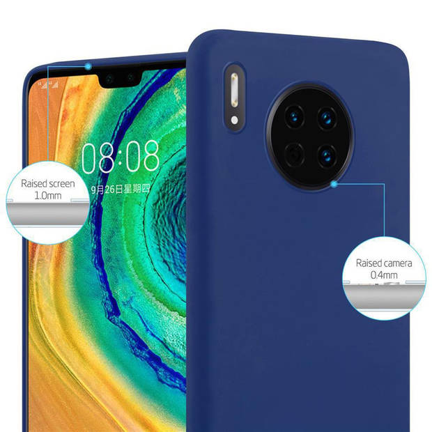 Cadorabo Hoesje geschikt voor Huawei MATE 30 in CANDY DONKER BLAUW - Beschermhoes TPU silicone Case Cover