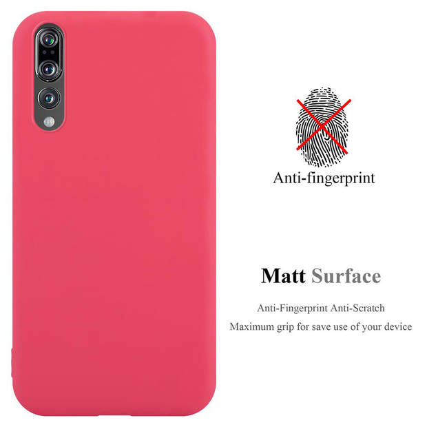 Cadorabo Hoesje geschikt voor Huawei P20 PRO / P20 PLUS in CANDY ROOD - Beschermhoes TPU silicone Case Cover