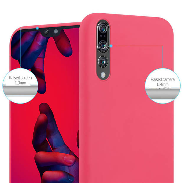 Cadorabo Hoesje geschikt voor Huawei P20 PRO / P20 PLUS in CANDY ROOD - Beschermhoes TPU silicone Case Cover