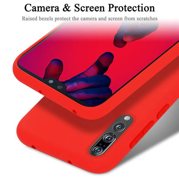 Cadorabo Hoesje geschikt voor Huawei P20 PRO / P20 PLUS Case in LIQUID ROOD - Beschermhoes TPU silicone Cover