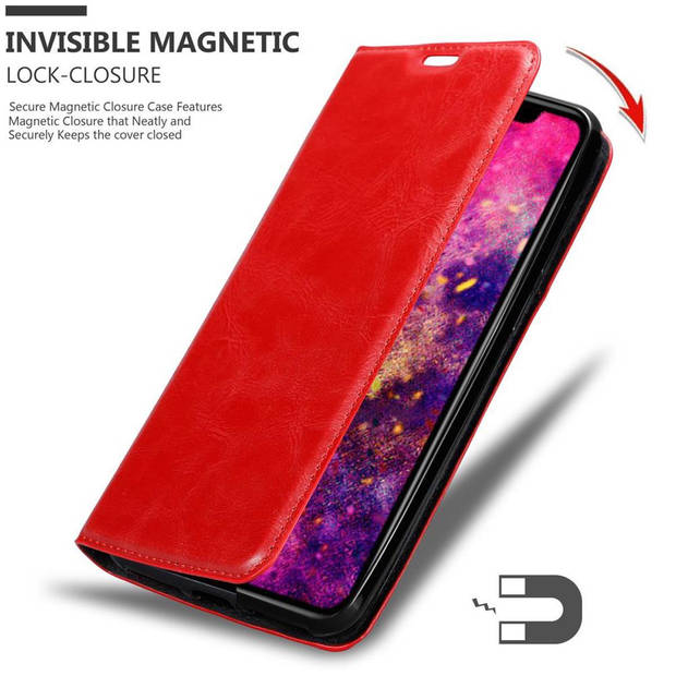 Cadorabo Hoesje geschikt voor Apple iPhone 12 / 12 PRO in APPEL ROOD - Beschermhoes Case magnetische sluiting Cover