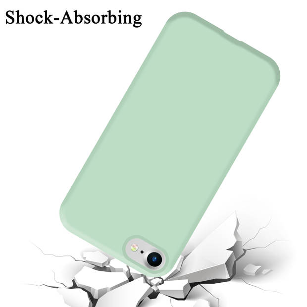 Cadorabo Hoesje geschikt voor Apple iPhone 7 / 7S / 8 / SE 2020 Case in LIQUID LICHT GROEN - Beschermhoes TPU silicone