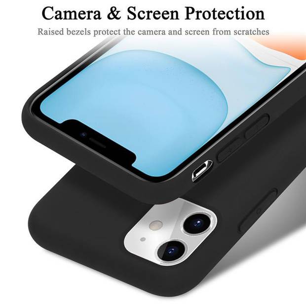 Cadorabo Hoesje geschikt voor Apple iPhone 11 Case in LIQUID ZWART - Beschermhoes TPU silicone Cover