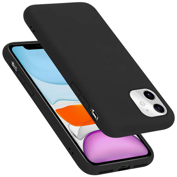 Cadorabo Hoesje geschikt voor Apple iPhone 11 Case in LIQUID ZWART - Beschermhoes TPU silicone Cover