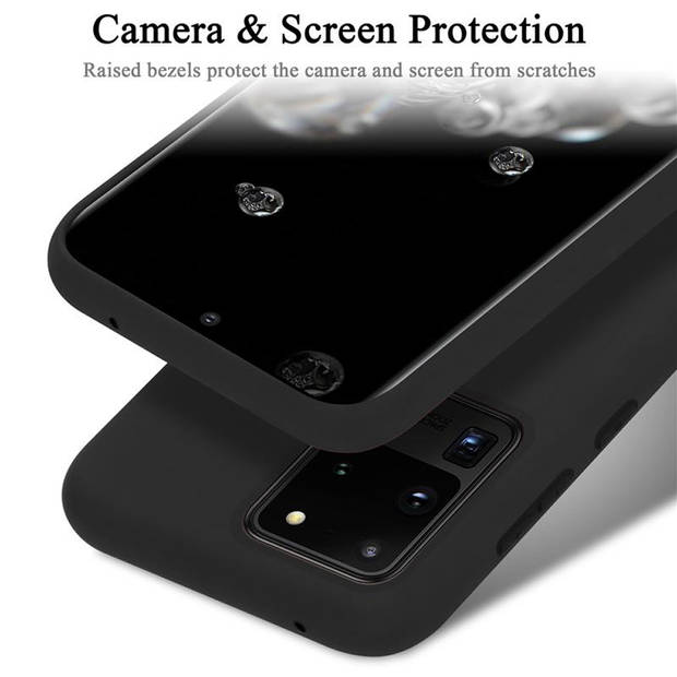 Cadorabo Hoesje geschikt voor Samsung Galaxy S20 ULTRA Case in LIQUID ZWART - Beschermhoes TPU silicone Cover