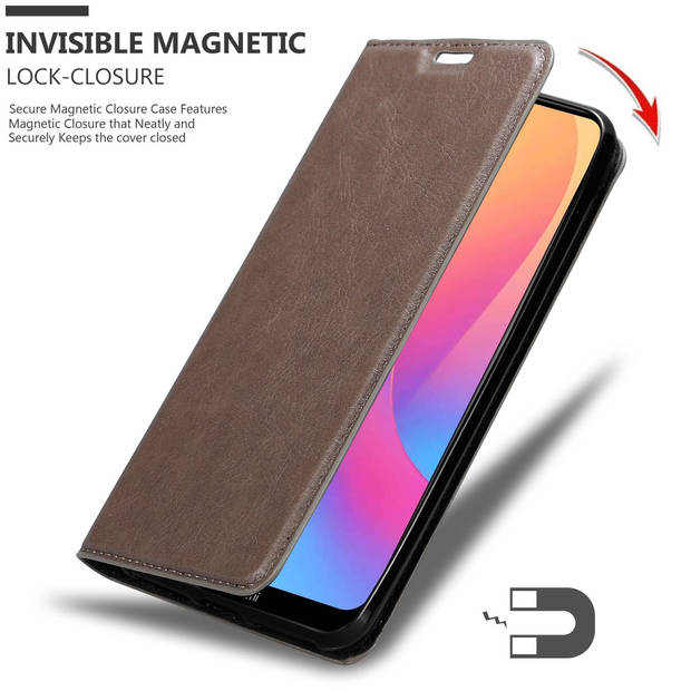 Cadorabo Hoesje geschikt voor Xiaomi RedMi 8A in KOFFIE BRUIN - Beschermhoes Case magnetische sluiting Cover