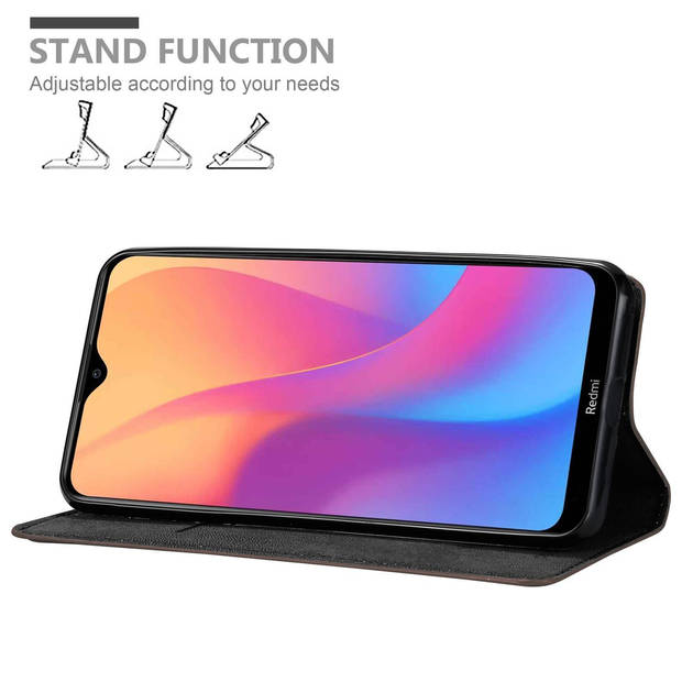 Cadorabo Hoesje geschikt voor Xiaomi RedMi 8A in KOFFIE BRUIN - Beschermhoes Case magnetische sluiting Cover