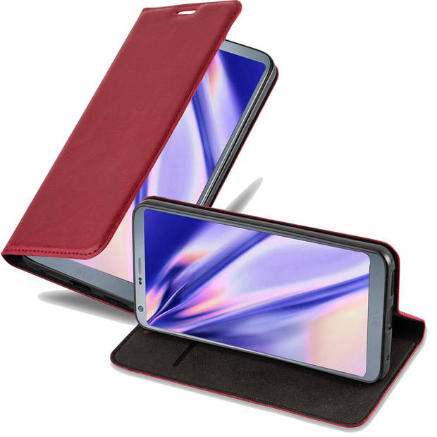 Cadorabo Hoesje geschikt voor LG G6 in APPEL ROOD - Beschermhoes Case magnetische sluiting Cover