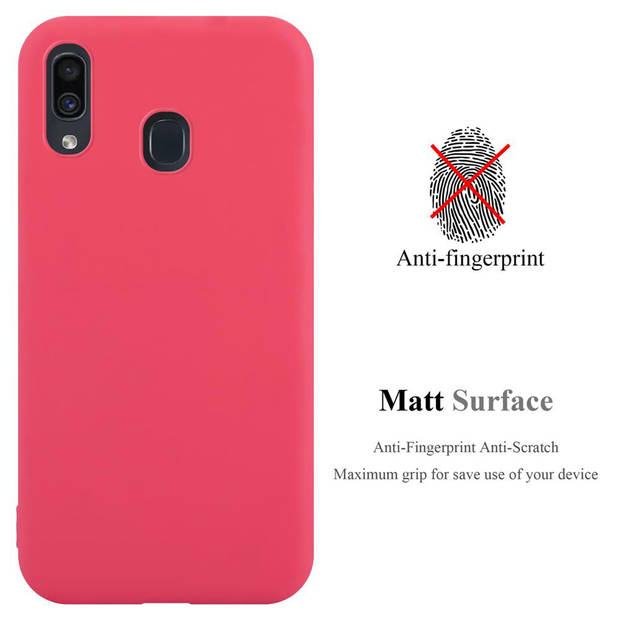 Cadorabo Hoesje geschikt voor Samsung Galaxy A20 / A30 / M10s in CANDY ROOD - Beschermhoes TPU silicone Case Cover