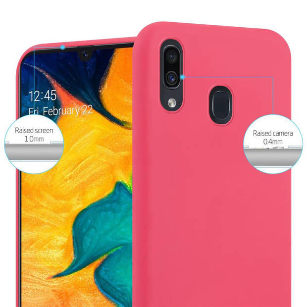 Cadorabo Hoesje geschikt voor Samsung Galaxy A20 / A30 / M10s in CANDY ROOD - Beschermhoes TPU silicone Case Cover