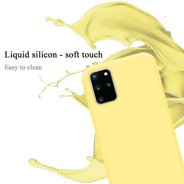 Cadorabo Hoesje geschikt voor Samsung Galaxy S20 PLUS Case in LIQUID GEEL - Beschermhoes TPU silicone Cover