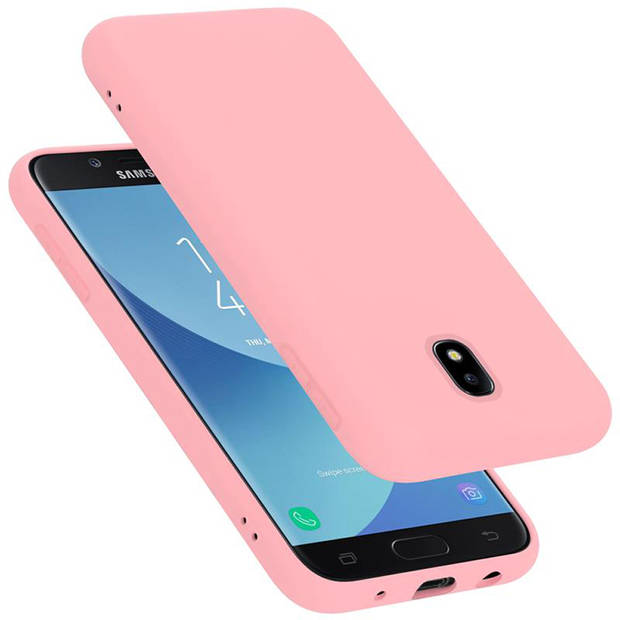 Cadorabo Hoesje geschikt voor Samsung Galaxy J7 2017 Case in LIQUID ROZE - Beschermhoes TPU silicone Cover