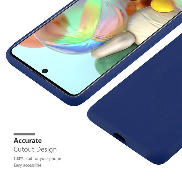 Cadorabo Hoesje geschikt voor Samsung Galaxy A71 5G in CANDY DONKER BLAUW - Beschermhoes TPU silicone Case Cover