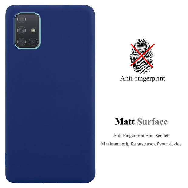 Cadorabo Hoesje geschikt voor Samsung Galaxy A71 5G in CANDY DONKER BLAUW - Beschermhoes TPU silicone Case Cover