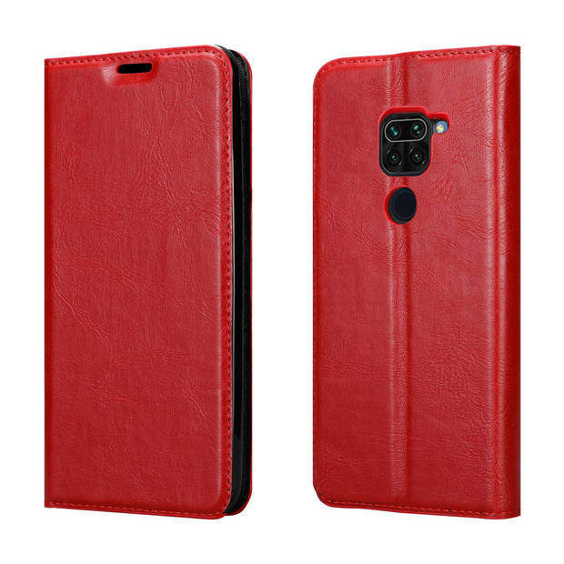 Cadorabo Hoesje geschikt voor Xiaomi RedMi NOTE 9 in APPEL ROOD - Beschermhoes Case magnetische sluiting Cover