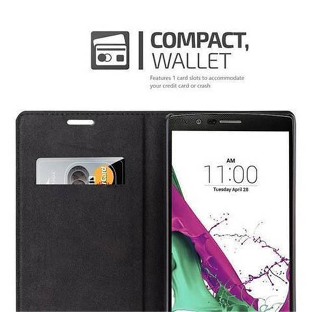 Cadorabo Hoesje geschikt voor LG G4 / G4 PLUS in KOFFIE BRUIN - Beschermhoes Case magnetische sluiting Cover