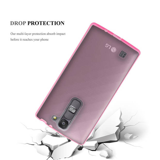 Cadorabo Hoesje geschikt voor LG G4C / G4 MINI / MAGNA in TRANSPARANT ROZE - Beschermhoes Cover gemaakt van TPU Silicone