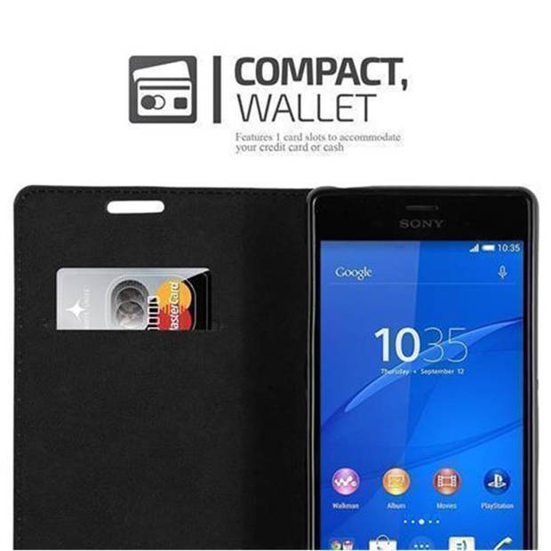 Cadorabo Hoesje geschikt voor Sony Xperia Z3 in APPEL ROOD - Beschermhoes Case magnetische sluiting Cover