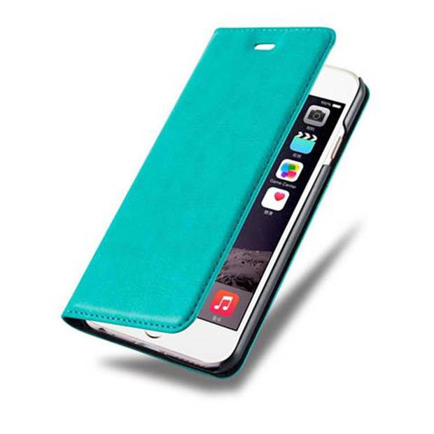 Cadorabo Hoesje geschikt voor Apple iPhone 6 / 6S in BENZINE TURKOOIS - Beschermhoes Case magnetische sluiting Cover