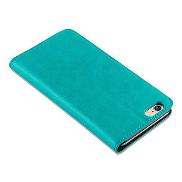 Cadorabo Hoesje geschikt voor Apple iPhone 6 / 6S in BENZINE TURKOOIS - Beschermhoes Case magnetische sluiting Cover