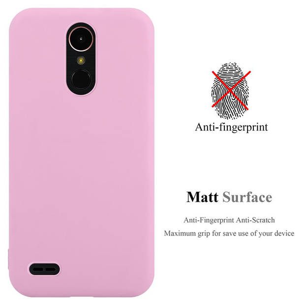 Cadorabo Hoesje geschikt voor LG K10 2017 in CANDY ROZE - Beschermhoes TPU silicone Case Cover