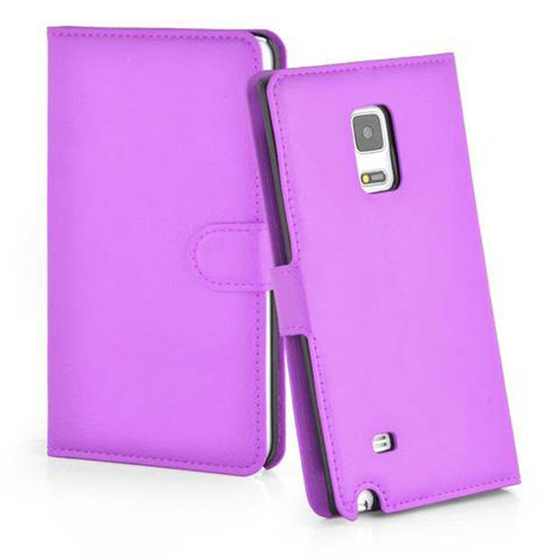 Cadorabo Hoesje geschikt voor Samsung Galaxy NOTE EDGE in MANGAAN PAARS - Beschermhoes Cover magnetische sluiting Case