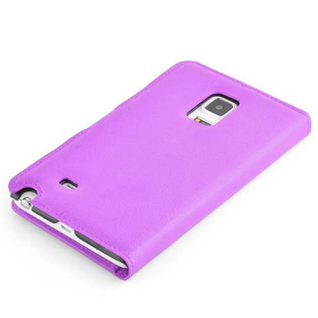 Cadorabo Hoesje geschikt voor Samsung Galaxy NOTE EDGE in MANGAAN PAARS - Beschermhoes Cover magnetische sluiting Case