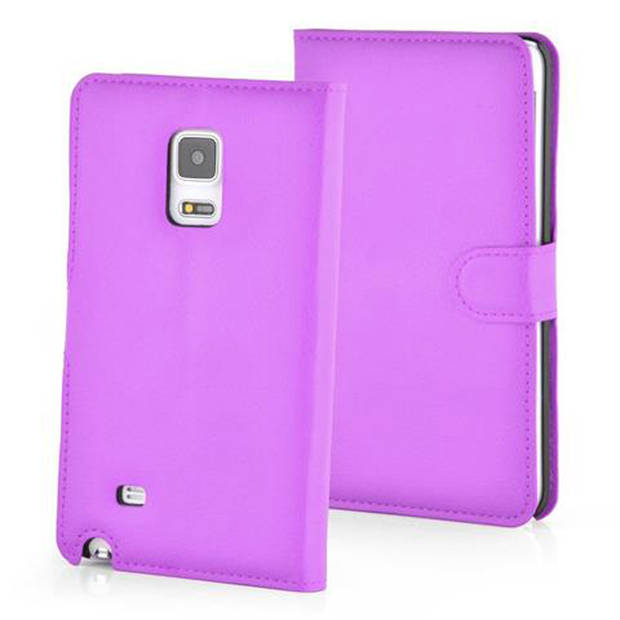 Cadorabo Hoesje geschikt voor Samsung Galaxy NOTE EDGE in MANGAAN PAARS - Beschermhoes Cover magnetische sluiting Case