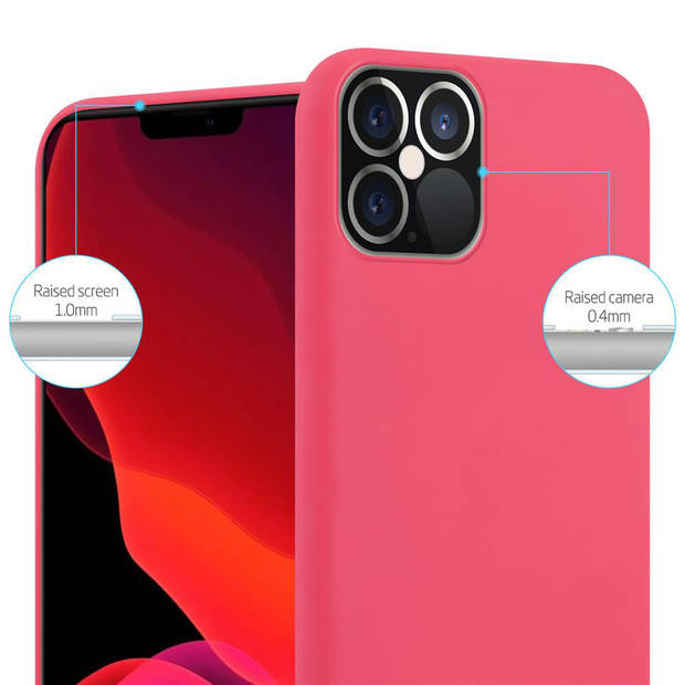 Cadorabo Hoesje geschikt voor Apple iPhone 12 PRO MAX in CANDY ROOD - Beschermhoes TPU silicone Case Cover