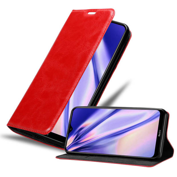 Cadorabo Hoesje geschikt voor Xiaomi RedMi 8A in APPEL ROOD - Beschermhoes Case magnetische sluiting Cover