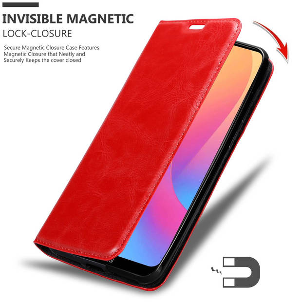 Cadorabo Hoesje geschikt voor Xiaomi RedMi 8A in APPEL ROOD - Beschermhoes Case magnetische sluiting Cover
