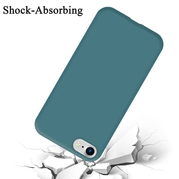 Cadorabo Hoesje geschikt voor Apple iPhone 7 / 7S / 8 / SE 2020 Case in LIQUID GROEN - Beschermhoes TPU silicone Cover