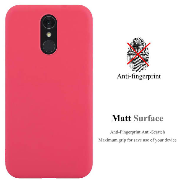 Cadorabo Hoesje geschikt voor LG Q7 / Q7a / Q7+ in CANDY ROOD - Beschermhoes TPU silicone Case Cover